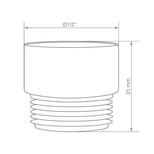 Reductor de Caudal EDM para Bañera Cromado Macho 28/100 01659
