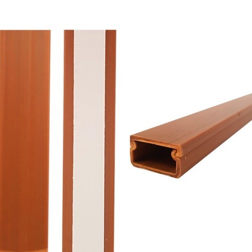 Mini Canal Adhesiva EDM 2 Metros 19x11MM Madera Oscura