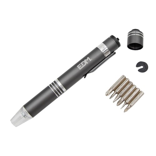 Linterna destornillador EDM con 6 Puntas Imantadas 36109