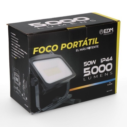 Foco/Proyector LED Recargable 50W 5000Lm 12000mAh EDM Foco/Proyector LED Recargable 50W 5000Lm 12000mAh EDM
