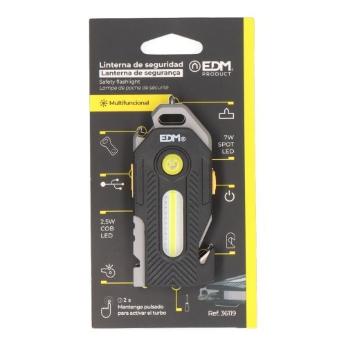 Linterna LED EDM Profesional de Seguridad 6 en 1 7W + 2.5W Linterna LED EDM Profesional de Seguridad 6 en 1 7W + 2.5W