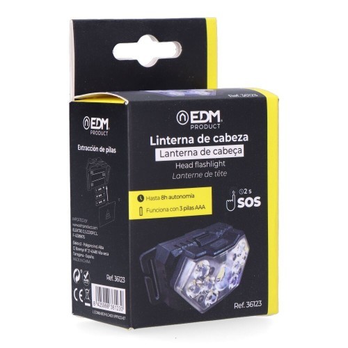 Linterna de Cabeza LED Inclinable 5W a Pilas EDM 36123