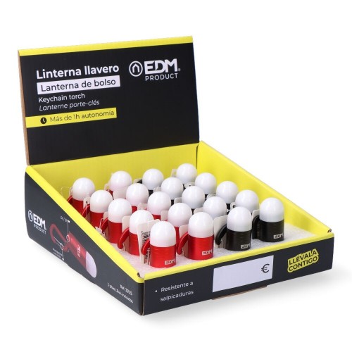 Linterna Llavero con Mosquetón de Bolsillo LED EDM 36125