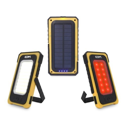 Linterna LED Solar Recargable COB 10W 750Lm EDM 36126