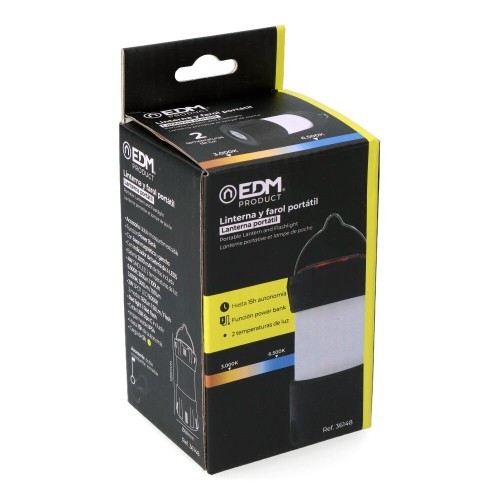 Linterna y Farol EDM Portátil Recargable 300Lm Ø6.8x12cm 36148 Linterna y Farol EDM Portátil Recargable 300Lm Ø6.8x12cm 36148