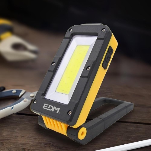 Linterna de Trabajo LED EDM Recargable con Base Basculante