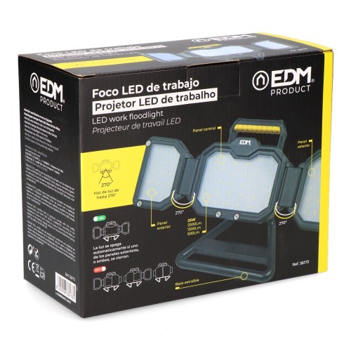 Foco LED EDM de Trabajo Portátil 3 Modos de Luz 36173