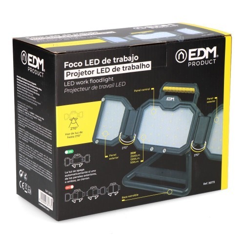 Foco LED EDM de Trabajo Portátil 3 Modos de Luz 36173
