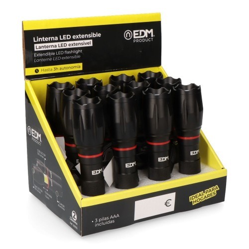Linterna LED Extensible EDM Frontal y Lateral 5W 3xAAA 36376