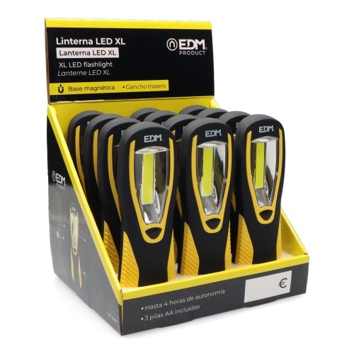 Linterna LED Profesional XL EDM con Gancho + Imán 3xAA 36380