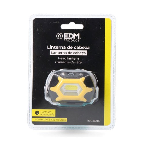 Linterna Frontal LED EDM 1W a Pilas (Pilas Incluidas) 36385