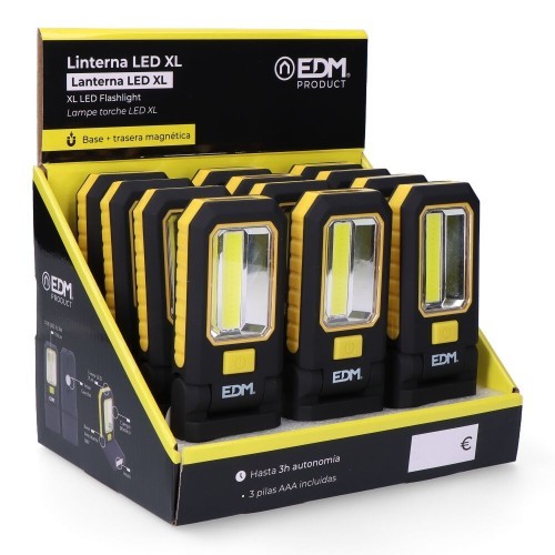 Linterna LED Profesional EDM COB XL 3 LEDs XL 200Lm 36387