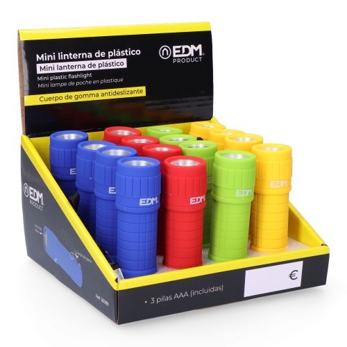 Mini Linterna de Plástico LED COB EDM 60Lm 3xAAA 36399 Mini Linterna de Plástico LED COB EDM 60Lm 3xAAA 36399
