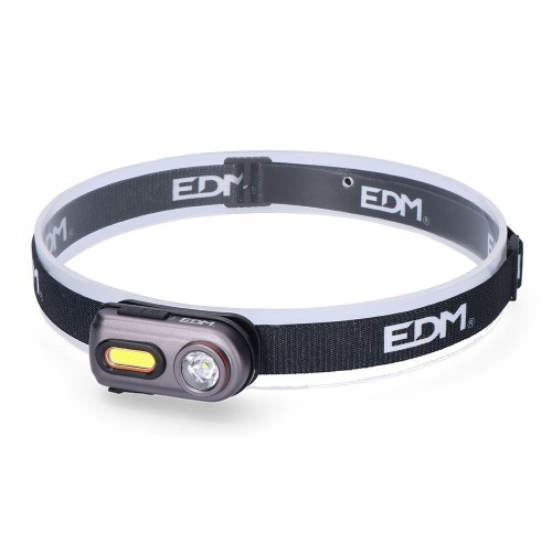 Linterna Frontal EDM 2 LEDs 3 + 5W Recargable con USB 36416 Linterna Frontal EDM 2 LEDs 3 + 5W Recargable con USB 36416