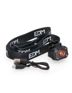 Linterna Frontal LED EDM 8W 400Lm Recargable 36417 2