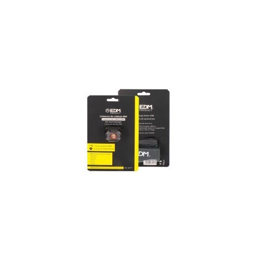 Linterna Frontal LED EDM 8W 400Lm Recargable 36417