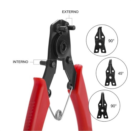 Alicate Circlip para Anillos 4 en 1 155mm Workpro 21017 Alicate Circlip para Anillos 4 en 1 155mm Workpro 21017