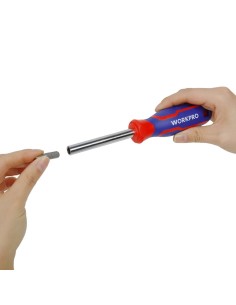 Mango de Destornillador con Punta Magnética 1/4 Workpro 21039 2