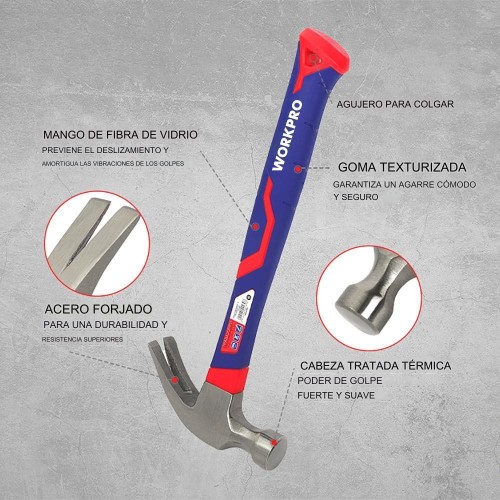 Martillo Carpintero Workpro de 450 Gramos 21042