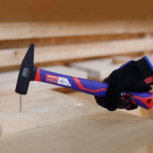 Martillo de Maquinista Workpro 300 gramos Mango de Fibra