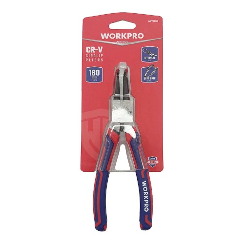 Alicate Curvado para Anillos Interior de 180 mm Workpro 21093