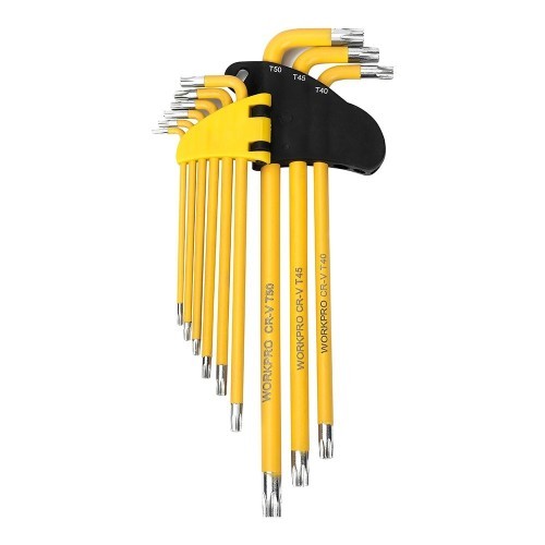 Workpro Juego de 9 Llaves Torx de Brazo Largas T10 - T50 Workpro Juego de 9 Llaves Torx de Brazo Largas T10 - T50