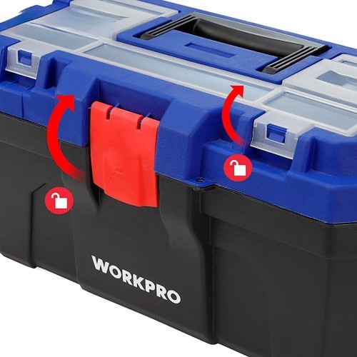 Caja de Herramientas Workpro 41x23x20,5 cm Azul/Negra 21107