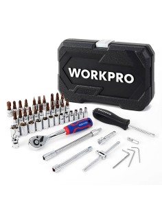 Juego de 46 Llaves de Vaso con Carraca 1/4" Workpro 21111