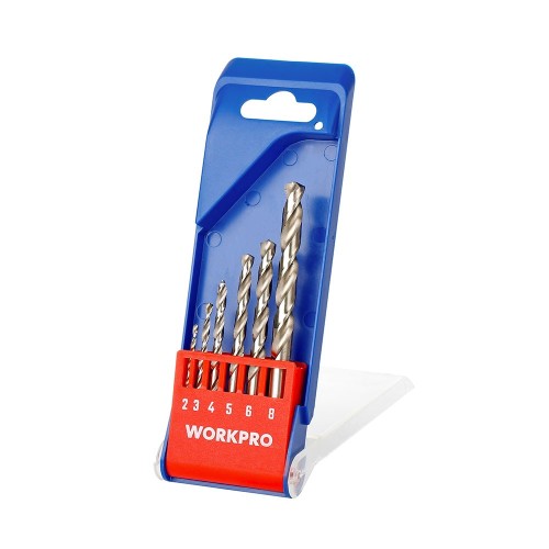 Workpro 21156 Juego de 6 Brocas Rectificadas para Metal 2-8MM