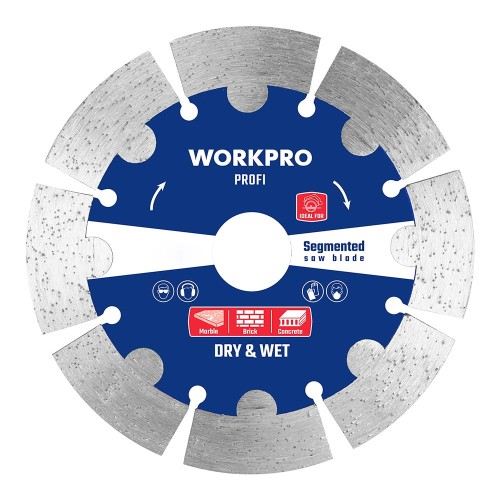 Disco Diamantado Segmentado Profi Ø125x22,2 mm Workpro 21163