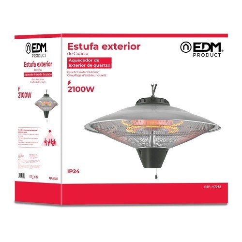 Estufa de Cuarzo Exterior para Techo 900/1200/2100W EDM 07092
