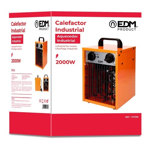 Calefactor Industrial 1000/2000W EDM07096 con Termostato