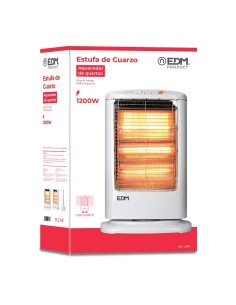 Estufa de Cuarzo Económica 400/800/1200W Antivuelco EDM 07117 2