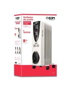 Radiador de Aceite Blanco 1500W 7 elementos EDM 07121 2