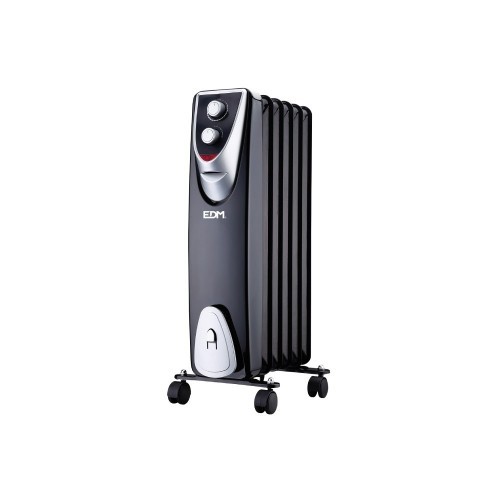 Radiador "Black Edition" Sin Aceite (6 elementos) 1000W EDM 07126