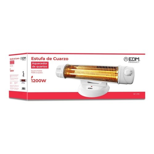 Estufa de Cuarzo Suelo 2 Barras 600/1200W EDM 07131