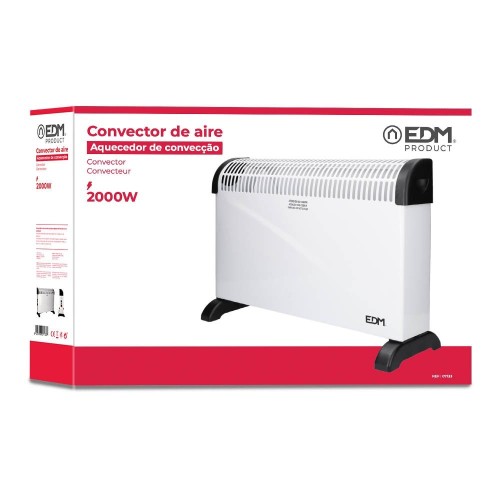 Convector de Aire Standard 2000W EDM 07133 con Termostato