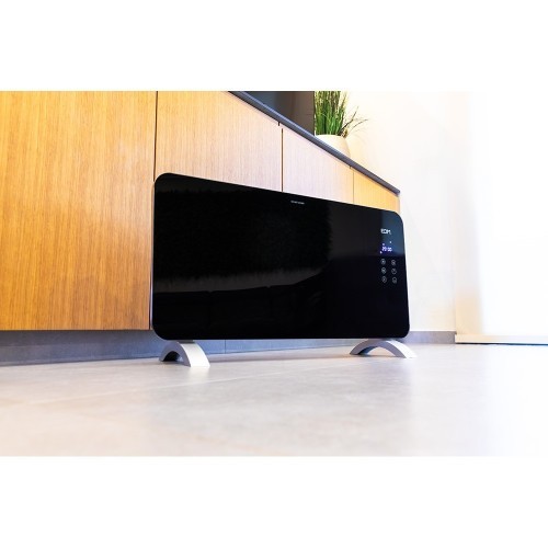 Convector con Placa de Cristal Negro 1500W EDM 07182 Convector con Placa de Cristal Negro 1500W EDM 07182