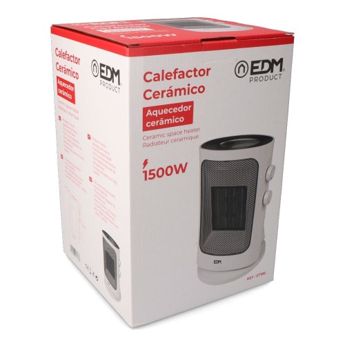 Calefactor Vertical Oscilante 1000/1500W Gris EDM 07186