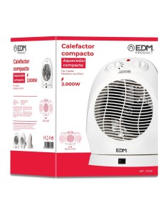 Calefactor de Suelo Vertical Oscilante 1000/2000W EDM 07202 2