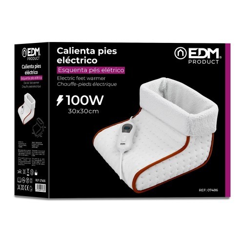 Calienta Pies Eléctrico 100W 30x30x24CM EDM 07486 Calienta Pies Eléctrico 100W 30x30x24CM EDM 07486