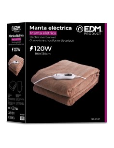 Manta Eléctrica 120W 100% poliéster 180x130CM EDM 07487 2