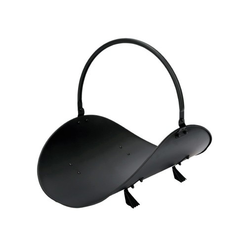 Cesta Metálica para Leña Negro EDM85753