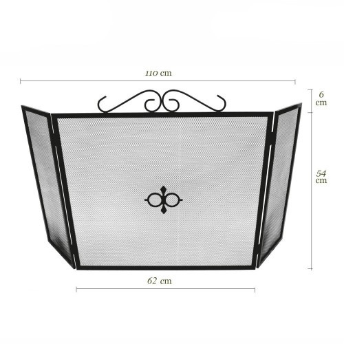 EDM 85755 Rejilla Salvachispas Plegable Negro 111x0.8x60.5CM EDM 85755 Rejilla Salvachispas Plegable Negro 111x0.8x60.5CM