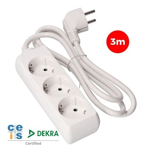 Regleta 3 Tomas T/TL 16A Schuko con Cable 3 Metros EDM 41033