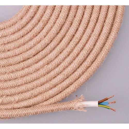 Cable Cuerda de Yute Tejida y Enfundada 3x0,75MM EDM 11975