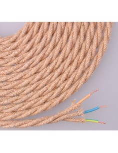 Cable 3x0,75MM de Cuerda Yute Tejido y Trenzado EDM 11977