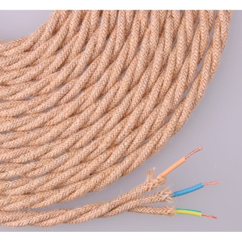 Cable 3x0,75MM de Cuerda Yute Tejido y Trenzado EDM 11977