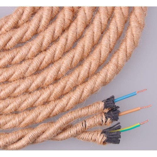 Cable de Cuerda Trenzado Yute 3x0,75MM EDM 11979 Cable de Cuerda Trenzado Yute 3x0,75MM EDM 11979