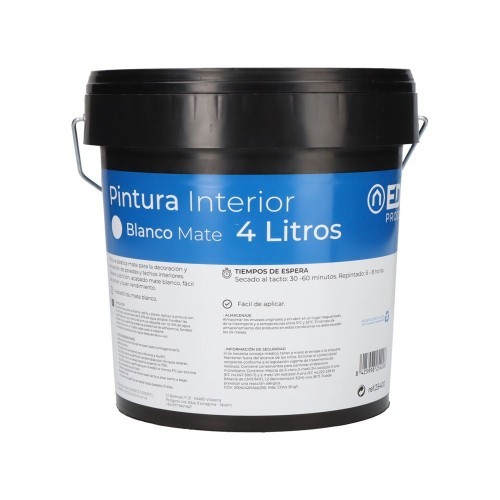 EDM 25400 Pintura Plástica Interior Mate Blanca 4 Litros